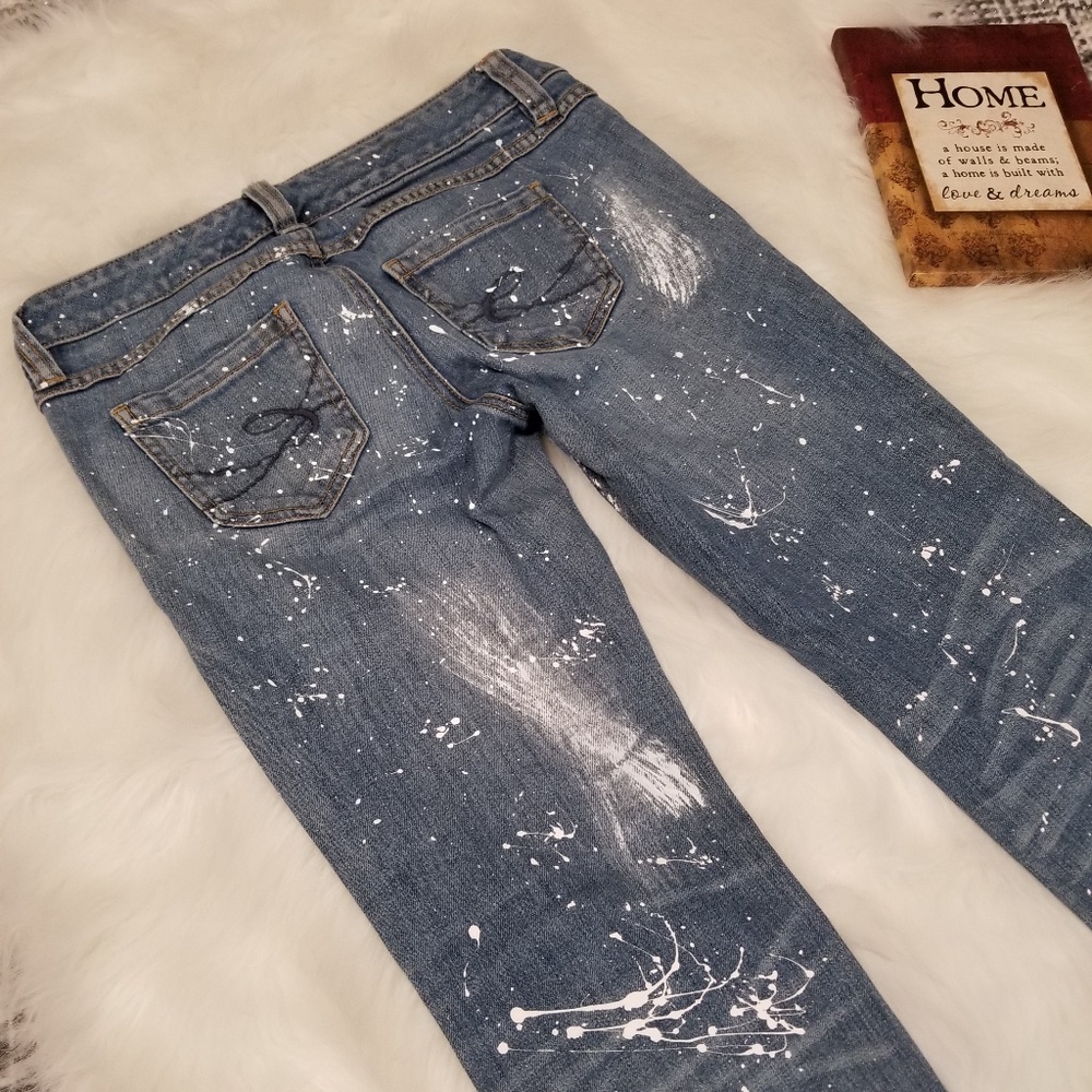 Custom Paint Splattered Ripped Distressed Jeans! - image 5